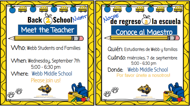 Back to School Night Flyer